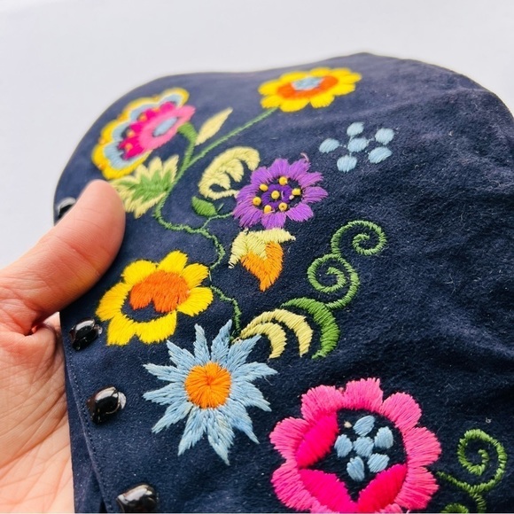 Jerry Edouard Vintage Extremely Rare Floral Beaded  Embroidered High Lace Boots - Picture 3 of 11